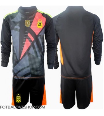 Argentina Brankářské Dětské Domácí Dres Copa America 2024 Dlouhý Rukáv (+ trenýrky)